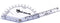 A2ZSCILAB Plastic 6" Finger Goniometer ISOM Physical Therapy Angle Protractor Ruler