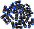 Honoson 40 Pieces Straight Push Connectors, Quick Release Pneumatic Connectors for Air Hose Fittings, 2 Way