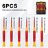 HAUTMEC 6Pcs Insulated Screwdriver Set, 1000V Precision Mini Screwdriver with Slotted and Phillips Tips
