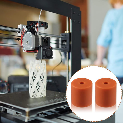 10Pcs 3D Printer Heatbed Silicone Leveling Column, 18mm Heatbed Parts, Solid Bed Mounts for CR-10 Ender 3 (Brown, 18mm)