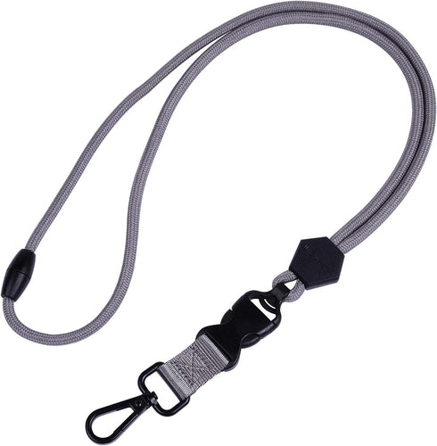 Wisdompro 2 Pack of 23 inch Durable Round Cord Heavy Duty Lanyard with Breakaway Buckle for ID Card and Keys