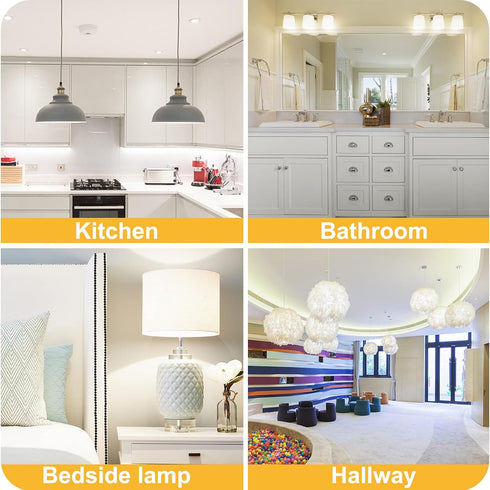 A19 Rechargeable Light Bulbs, 60 Watt Equivalent, Self-charging Emergency Light Bulb, 1200mAh Battery, 2 PK