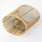 Osasy Woven Wicker Hanging Drum Lamp Shade, Tall Oval, Bamboo Lampshade for Table/Nightstand