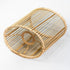 Osasy Woven Wicker Hanging Drum Lamp Shade, Tall Oval, Bamboo Lampshade for Table/Nightstand
