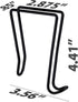 Officemate Wire Cubicle Hook, Black, Fits Partitions Up to 2.5-Inch (22007)