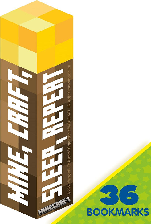 Eureka Minecraft Bookmarks, 36 Pieces for Students and Teachers, 2" x 6" Each