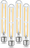 Tubular Light Bulb, 7.3 Inch Dimmable T10 LED Bulb, E26 6W, 60 Watts Edison Bulbs, 2700K Soft White, 4-Pack
