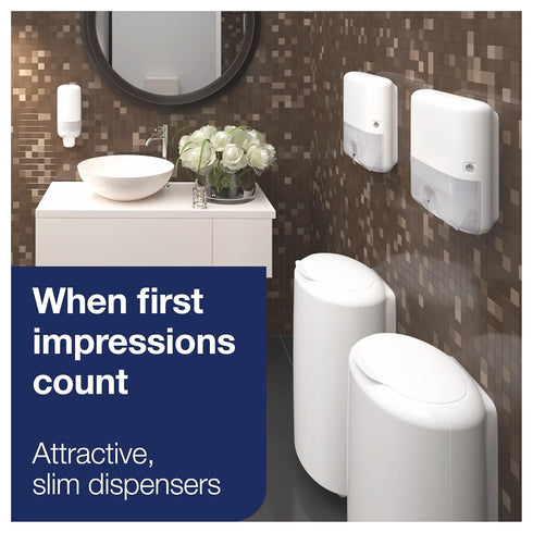 H2, 553120 Tork Xpress Mini Multifold Hand Towel Dispenser White One-at-a-Time Dispensing, Elevation Range