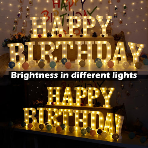 LED Marquee Sign Light Up Letters, Alphabet Light Up Letters Sign, Battery Powered LED Letter Lights for Night Light