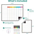 CLEVER CLEAN Magnetic Dry Erase Chore Chart - 14.5"x11" Chore Chart for Kids, Teens and Adults - 6.5"x8.5" List Board for Fridge - 6 Extra Fine Point Markers Included - Shipped Flat
