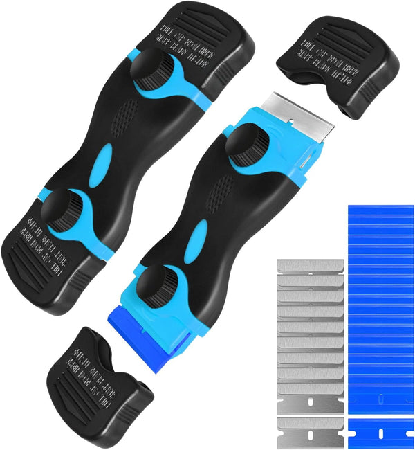 Razor Blade Scraper, Double Edge Razor Scraper Remover Tool with 30 Pcs