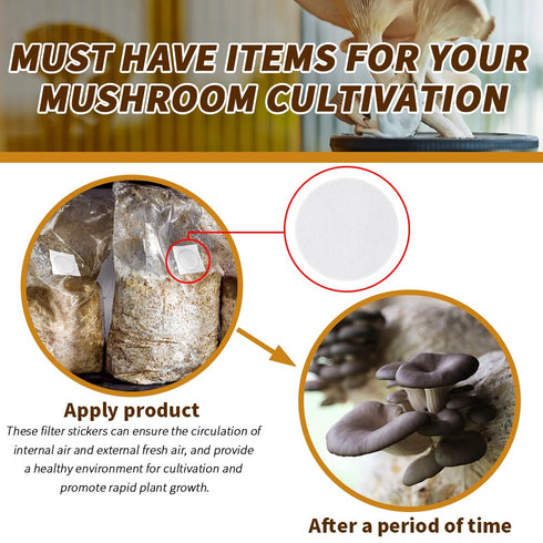 Synthetic Filter Paper Stickers, 58 mm PTFE Filter Disc, 0.3 µm Filter Paper for Mushroom Cultivation