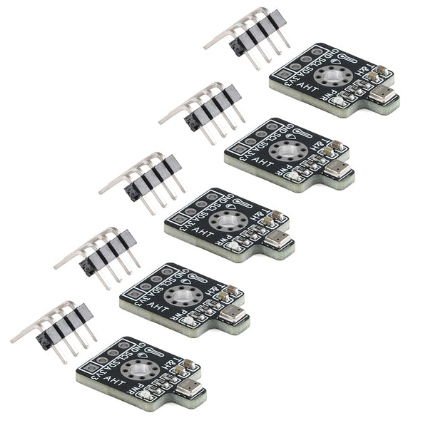 5Pcs AHT30 High-Precision Temp & Humidity Sensor, I2C Output, Anti-Interference, SHT20 Compatible,