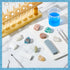 Landical 11 9 2 Moh's Hardness Test Kit Piece Mineral Hardness Kit Include Rock Mineral Specimens and Unglazed