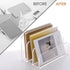 SANRUI 3 Compartments Mail Organizer, Vertical Letter Holder, Acrylic Desk Organizer for Office Supplies