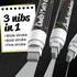 Metallic Chalk Markers (2 Pack), Liquid Chalk Pens for Blackboards, Bistro Menu, and Window Markers - 15mm Jumbo Nib