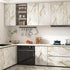 Matte Beige/Gold Marble Contact Paper, Waterproof Peel and Stick Wallpaper for Cabinet Backsplashes