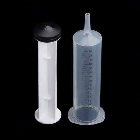 150ml Syringe with Tip Adapter, Large Plastic Syringe Individually Packaged for Scientific Labs, Dispensing