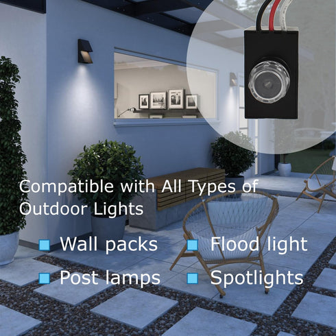 YCA1030 Hard-Wired Post Eye Light Control with Photocell Light Sensor, Dusk to Dawn (Pack of 2)
