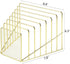 Simmer Stone Incline File Sorter, 7 Slot Magazine Holder for Letter, Document, Folder, Metal Desktop Organizer, Gold