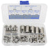 55 Pcs Threaded Inserts, M3 M4 M5 M6 M8 M10 M12 302 Stainless Steel Self Tapping Thread Insert Screw Bushing