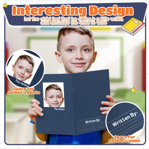 Henoyso 12 Pcs Primary Composition Notebook, K-2, 9 3/4 x 7 1/2 Inch, Blank Writing Book for Kids, 60 Page Writing