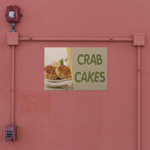 Fastasticdeals 36x24Inches Decal Stickers Multiple Sizes Crab Cakes A Outdoor Advertising Printing Industrial Vinyl
