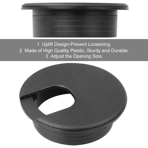 2" White Plastic Desk Grommet, HNBun 20 Pack Cable Wire Grommet for Tidy Cable Hole Cover Organizers (50mm Mounting
