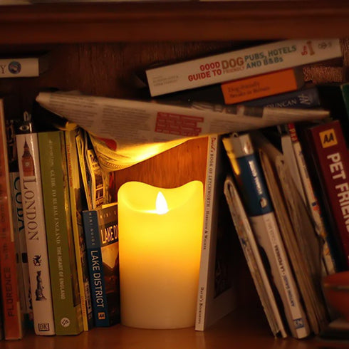 Novelty Place Flickering LED Candles - Lifelike Swinging Flame Battery Powered Realistic Flameless Candle