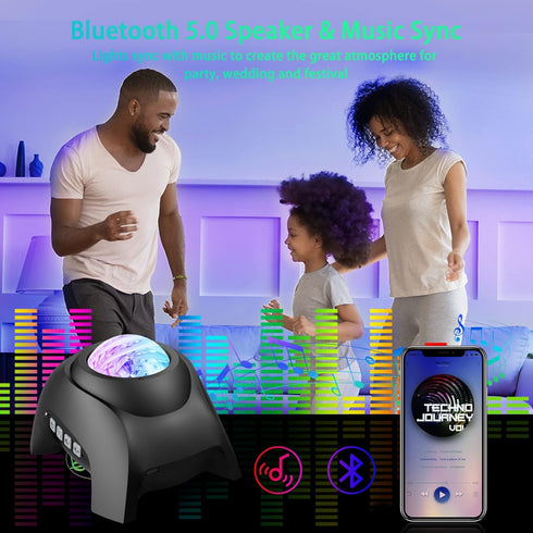 AIRIVO Star Projector, Galaxy Light Projector, Night Light Projector & Music Speaker & White Noise, Sound Machine