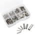 600 Pcs Wire Ferrules Kits, 7 Sizes Tinned Copper Crimp Connector AWG 22-10 Non Insulated Ferrules