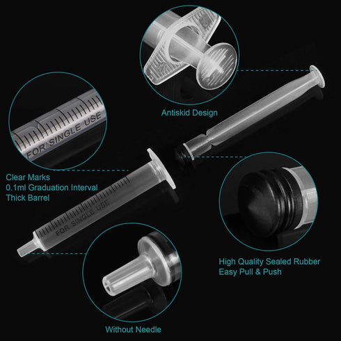 12 Pack - 3ml Plastic Syringes - Separate Sterile Packaging Small Syringe Without Needle for Plant Hydroponic