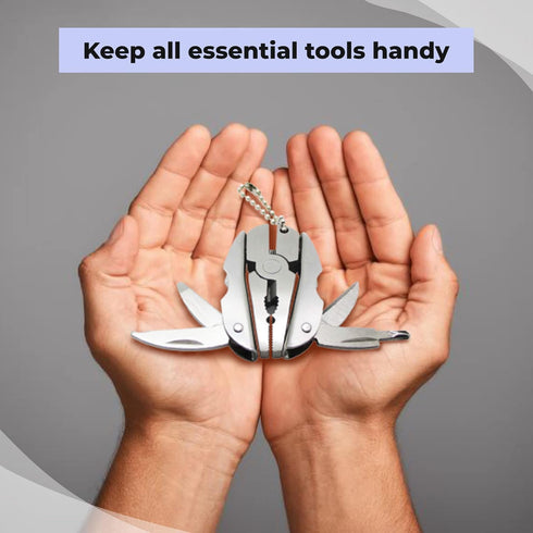 Multifunctional Stainless Steel Pliers & Mini Wrench Tool Set, Compact 5-in-1 Multipurpose Tool Kit