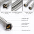 Faucet Line Connector, Braided 304 Stainless Steel Supply Hose, 1/2" I.P. Female Thread, 36 Inch (One Pair)