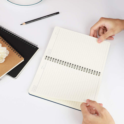 EUSOAR Students Ruled Spiral Notebook, A5, 3 Packs, 5.5" x 8.3", 120 Pages Lined, Travel Writing Notebooks, 3 Colors