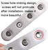 Sumnacon 8Pcs Stainless Steel Flat Plates - 4 Inch Heavy Duty Mending Plate Straight Corner Brace Brackets Connector
