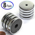 CMS MAGNETICS 8-Pack RB36 C8 Ceramic Ferrite Round Base Magnet, 15 LB Pull Force, 36mm Diameter