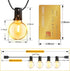 50FT 25 2 Bulbs Ollny Outdoor String Lights, Waterproof Connectable Shatterproof Outside Light with Edison + Spare LED