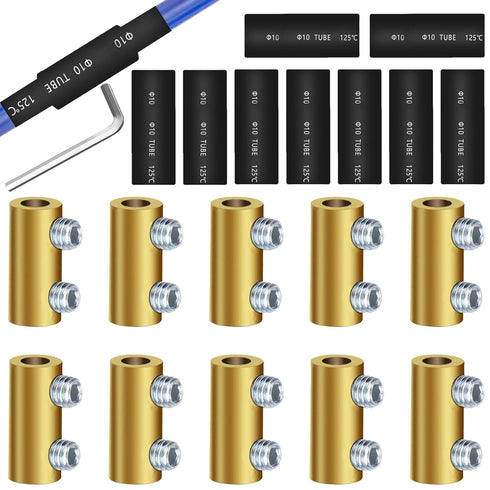 smseace 10Pcs 10 Gauge Wire Connectors with Heat Shrink Tubes and Screws for Quick Wiring