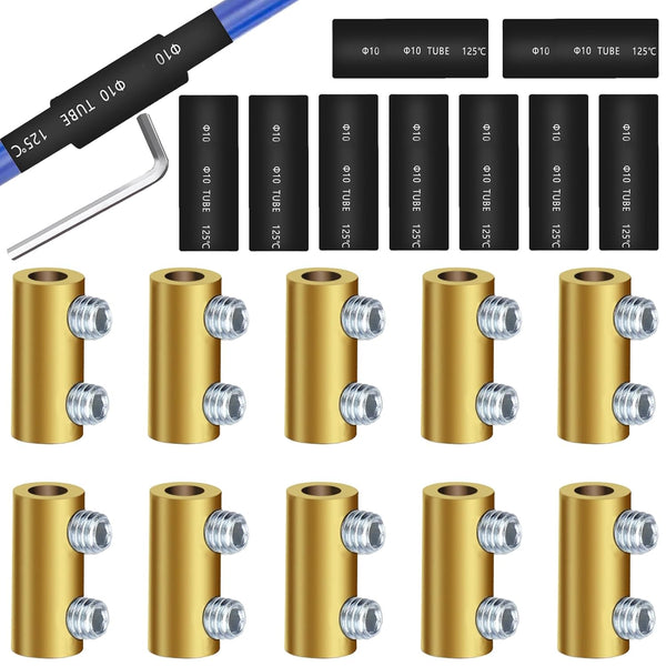 smseace 10Pcs 10 Gauge Wire Connectors with Heat Shrink Tubes and Screws for Quick Wiring