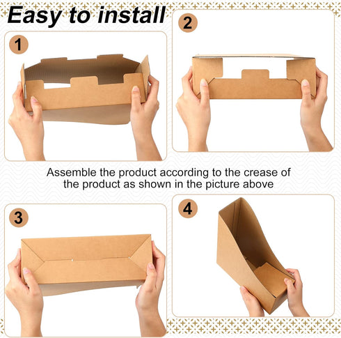 Thenshop 24 Pcs Cardboard Magazine File Holders, Magazine Paper Organizer Storage Folder for Desk, Brown
