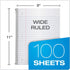 Oxford Spiral Notebook 3 Pack, 1 Subject, 100 Sheets, Wide Rule, Durable Plastic Covers, 8.5 x 11, Red, Green, Blue