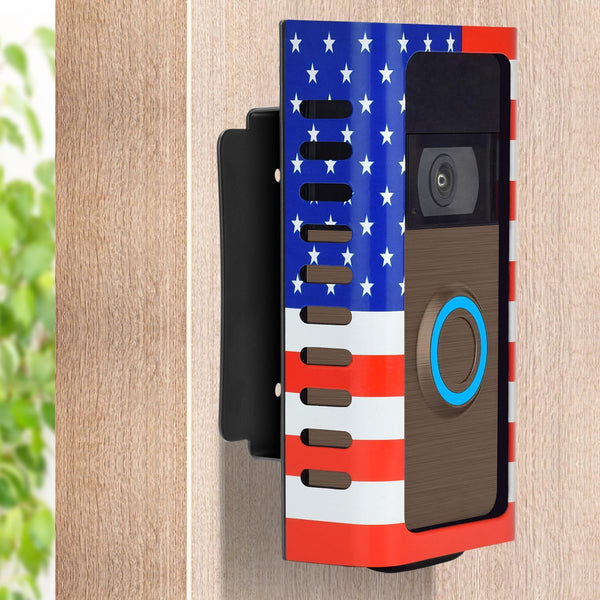 Anti-Theft Doorbell Mount - No-Drill Adjustable Angle Bracket for Video Doorbell Cover Holder