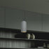 1-Light Canarm Jack Pendant Light, Matte Black with Gray Cement Shade, Contemporary Industrial Lighting for Kitchen