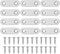 PATIKIL Flat Mending Plate 1.9"x0.6", 12 Pcs Stainless Steel Straight Flat Bracket