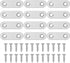 PATIKIL Flat Mending Plate 1.9"x0.6", 12 Pcs Stainless Steel Straight Flat Bracket