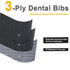 EZLYFF 700 Pack 3-Ply 13"x18"(Black) Black Dental Bibs Disposable Bulk, Waterproof Dental Bibs Disposable, Dental Bibs