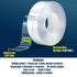 Double Sided Tape Heavy Duty, Nano Tape, Clear Adhesive Strips for Picture Hanging, Removable Wall Tape, 10FT