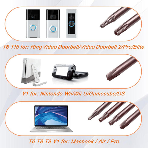 T8/P5/Y00/T5/T6/T9/T15 PS3/4/5, JOREST Single Precision Screwdriver, Torx Security with a Spudger, Tool for Switch