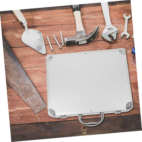 Toolbox Uonlytech Portable Alloy Organizer with Lock Shockproof Travel Case for Tools Gadgets Medicine Large Capacity